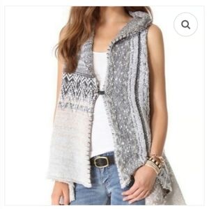 Free People Wool Cardigan Vest Size Medium